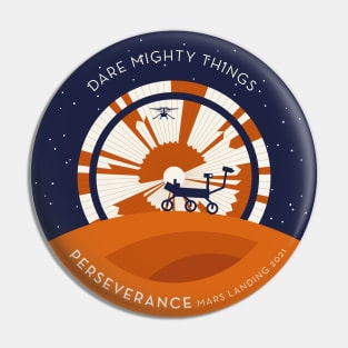 Mars Perseverance Rover Parachute (light backgrounds) Pin