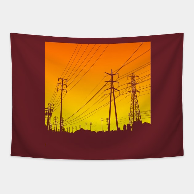 Powerlines Tapestry by Styleuniversal