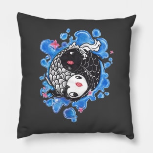 YIN YANG FISH,SYMBOL OF HARMONY Pillow