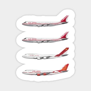 Air India 747 Fleet Tee Shirt Version Magnet