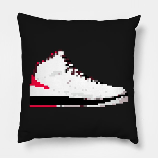 AIR JORDAN II RETRO PIXELATED ART SHOE COLLECTION Pillow by Buff Geeks Art