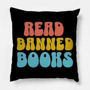 Read Banned Books LGBTQ Pride Anti Racism Pillow