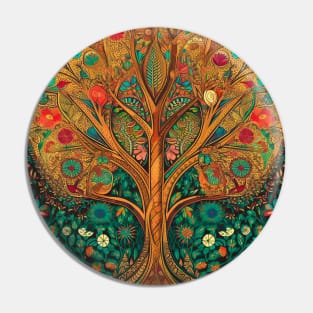 Mystical Gateway: Opening Doors with the Tree of Life Mandala Pin