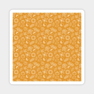 yellow fall patterned Magnet