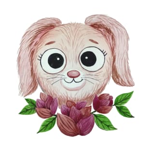 watercolor cute pink rabbit T-Shirt