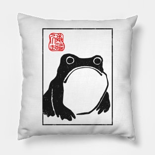 Unimpressed Frog Pillow