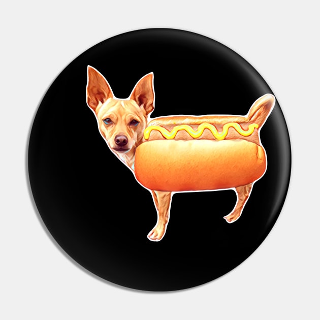 Funny Chihuahua Hot Dog Pin by Mochi Merch