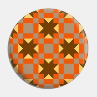 Road to Oklahoma Patchwork Pattern Pin
