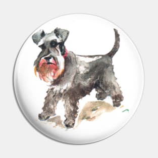 Standard Schnauzer Watercolor - Dog Lovers Pin