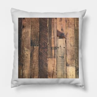 primitive farmhouse western country hickory brown barn wood Pillow