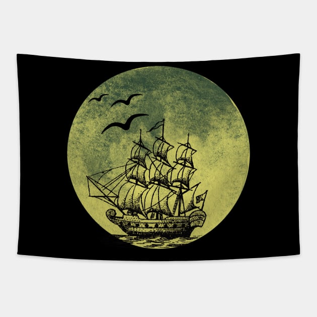 Night at sea Tapestry by Apparels2022