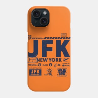 Vintage New York City JFK Airport Code Travel Day Retro Travel Tag Phone Case