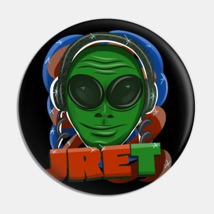 JRE.T. - Alien Version of Joe Rogan Pin