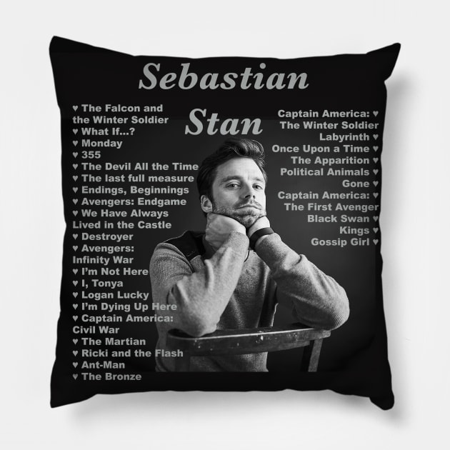 Sebastian Stan Pillow by GraceC