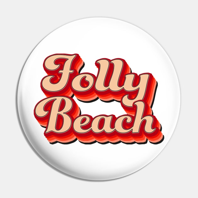 Folly Beach South Carolina Surf Surfing Pin by TravelTime