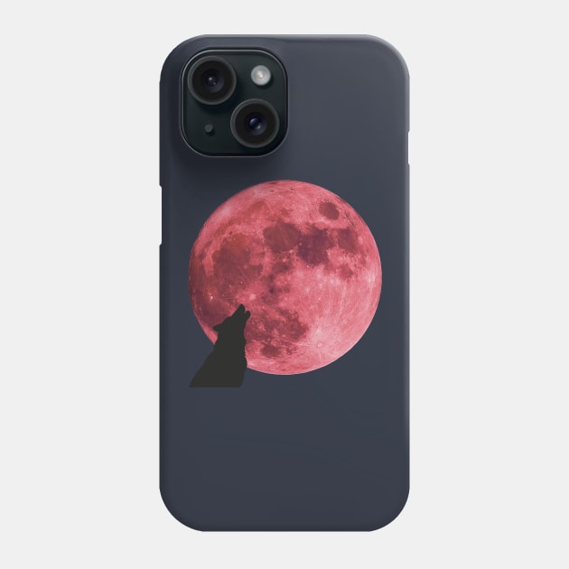 super pink moon wolf Phone Case by tita