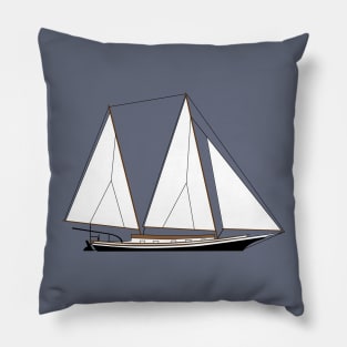 Bugeye Ketch Sailboat Pillow