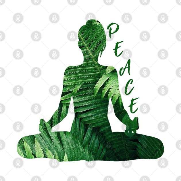 Yoga pose meditation - nature by Meista