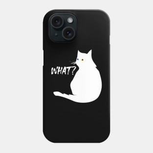 White Cat! What? Phone Case