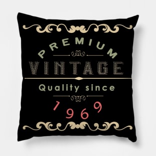 Vintage Birthday 1969 Birthday Gift Pillow