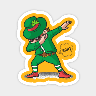 Dabbing or Farting Leprechaun Magnet