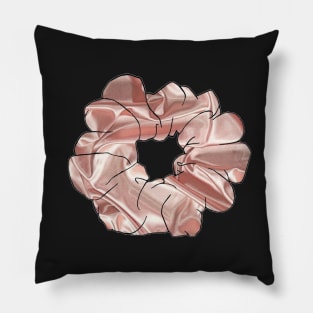 Pink Satin Scrunchie Pillow