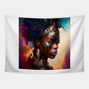 Powerful African Warrior Woman #4 Tapestry