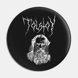 Leo Tolstoy Gothic Black Metal Pin