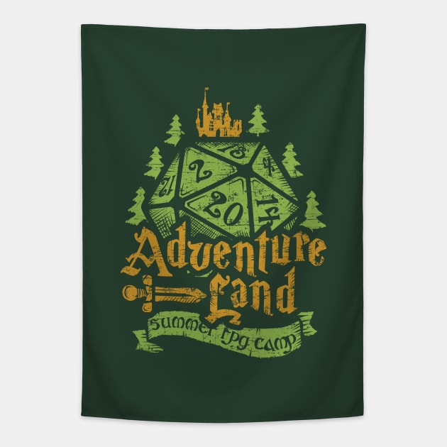 Adventureland Summer RPG camp Tapestry by artlahdesigns