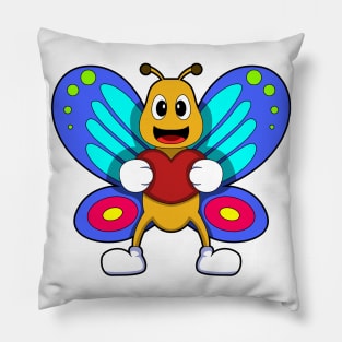 Butterfly with Heart Pillow