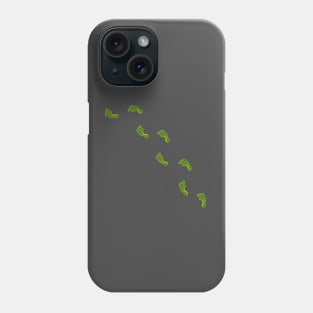 Retro Scanlines Footprint Trail Phone Case