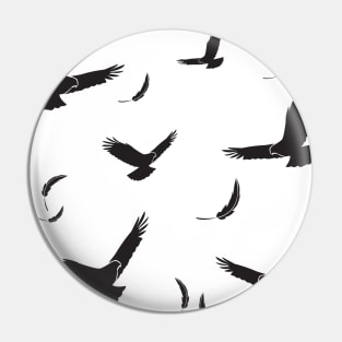 Hawk Pattern Illustration Pin