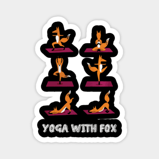 Fox yoga Magnet