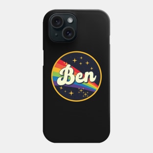 Ben // Rainbow In Space Vintage Style Phone Case