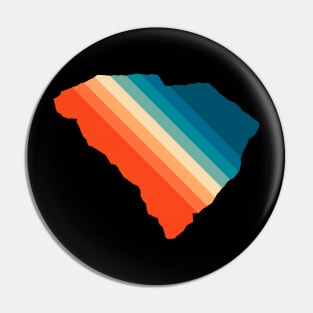 South Carolina State Retro Map Pin