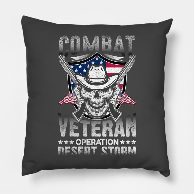 Combat Veterans of Desert Storm T-shirt Pillow by Kingdom Arts and Designs