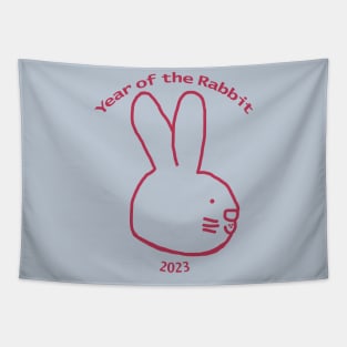 Year of the Rabbit 2023 Viva Magenta Bunny Tapestry