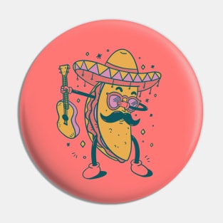 Mexican dabbing taco Mexican Food Sombrero gift Pin