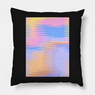 Colourful waves | abstract | glitch Pillow