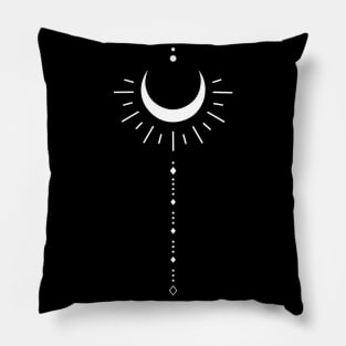 The Moon Line Art Pillow