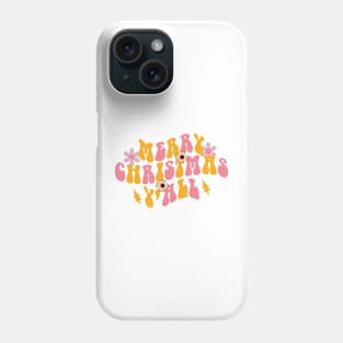 Merry christmas - retro vintage groovy design Phone Case