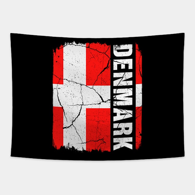 Vintage Danish Flag Denmark Pride Roots Heritage Tapestry by snnt