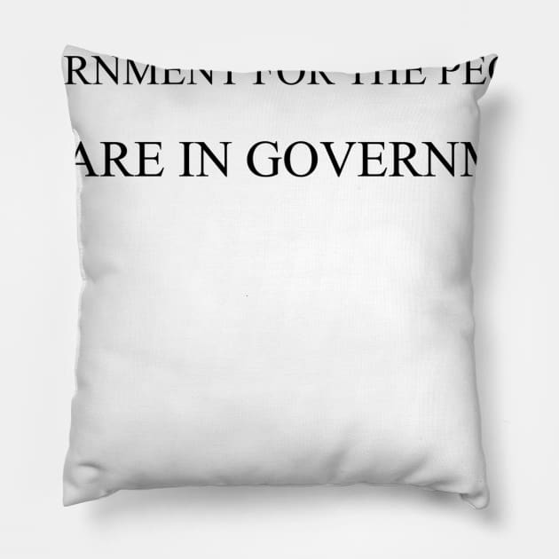 Government Curruption Words Only (TM) Pillow by LOL Tee Shirts