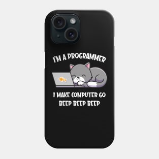 Funny Computer Cat Programmer Computer Scientist Phone Case