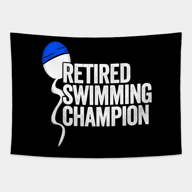 Retired Swimming Champion Tapestry by Swagazon