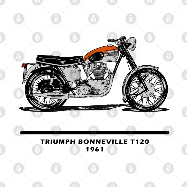 Triumph Bonneville T120 Orange by Hilmay