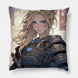 Foreign Lady Samurai anime Pillow