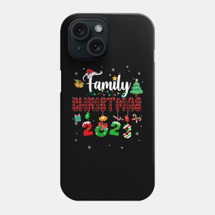 Family Christmas 2023 Matching Red Plaid Squad Santa Elf Phone Case