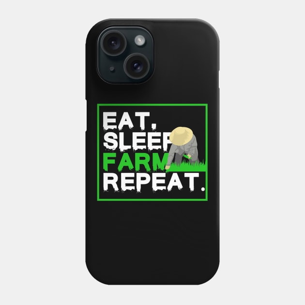 Farmer Agriculture Eat Sleep Farm Phone Case by Tatjana  Horvatić