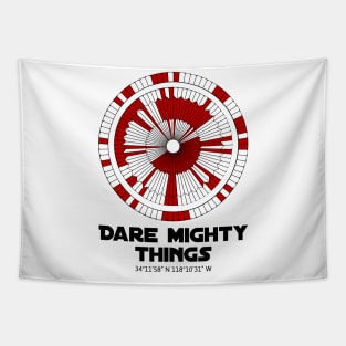 Dare Mighty Things Perseverance Mars Rover Landing Binary Code Pattern Tapestry